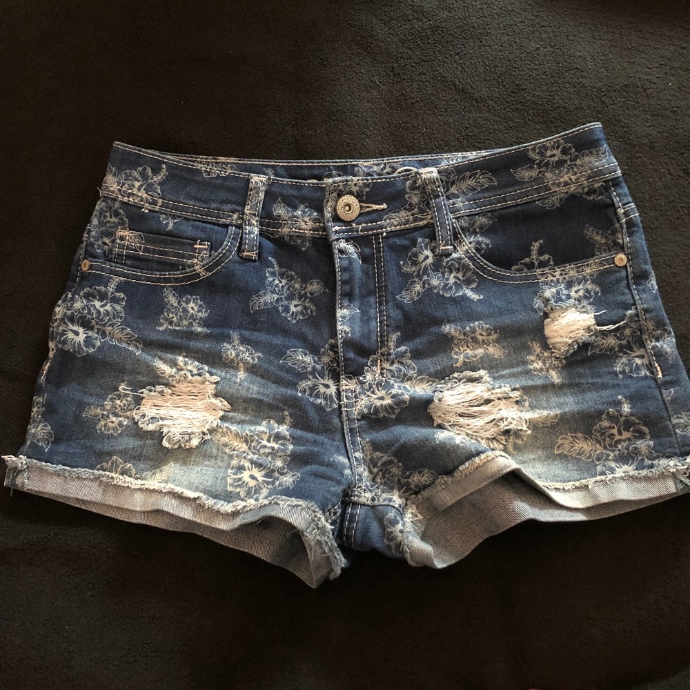 Rue21 Hawaii Ripped High Wasted Shorts